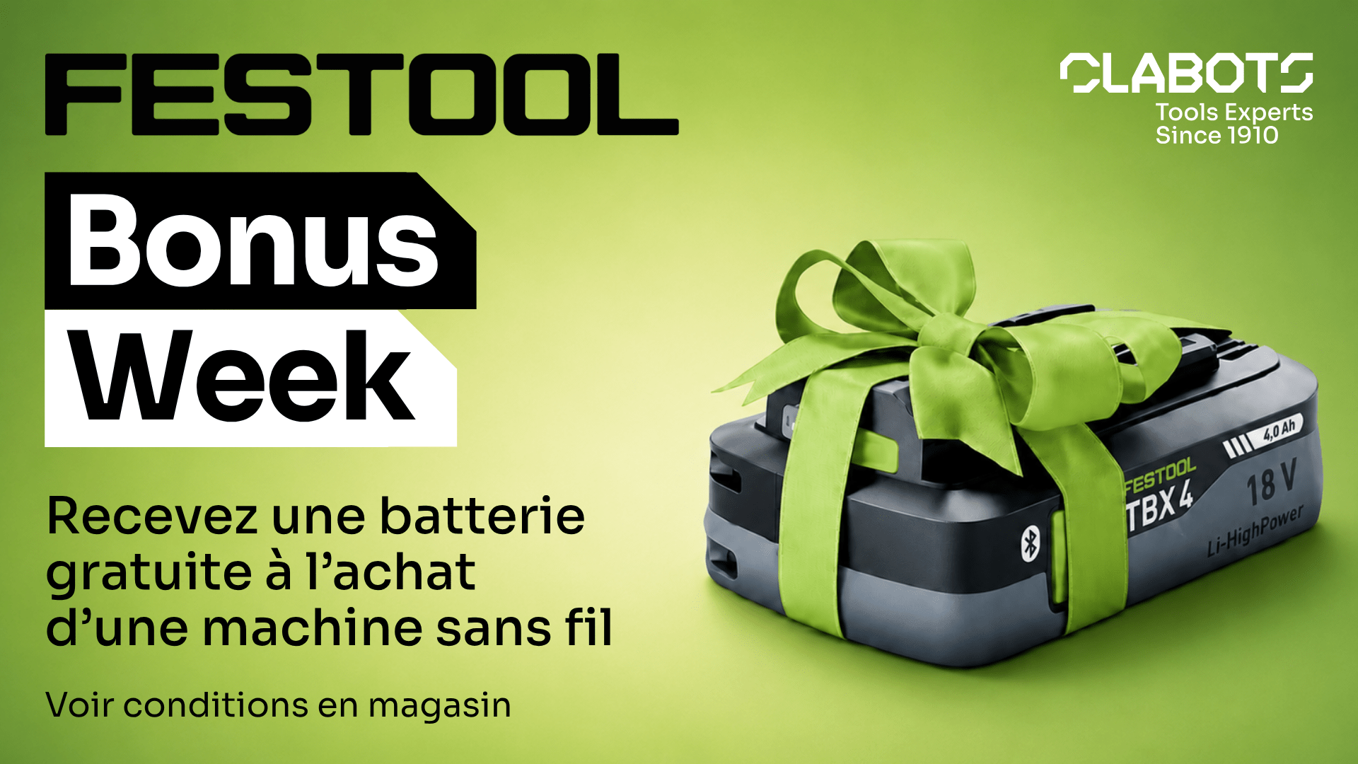 Action batterie Festool