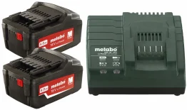 SET 2 BATTERIES 4 AH ET CHARGEUR METABO 18 V