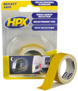 RUBANAN ADH JAUNE REFLECHISSANT 19MMX1,5M HPX