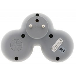 FICHE MULTIPRISE 3X16A GRIS/BLANC