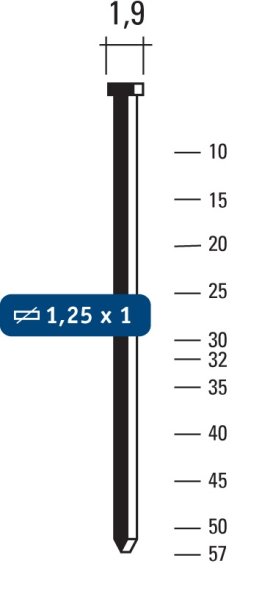 MINIBRAD COMBI INOX 1.25x50mm 7000P