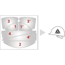 STICKERS POUR CASQUES DE CHANTIER HV ROUGE