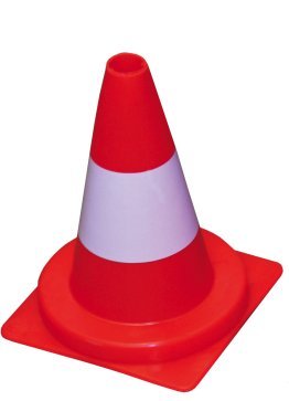 CONE BALISAGE - VINMER - 30 CM ORANGE FLUO AVEC BANDE BLANCHE