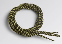 LACETS ROX TONDO RIGATO 140 CM JAUNE NOIR