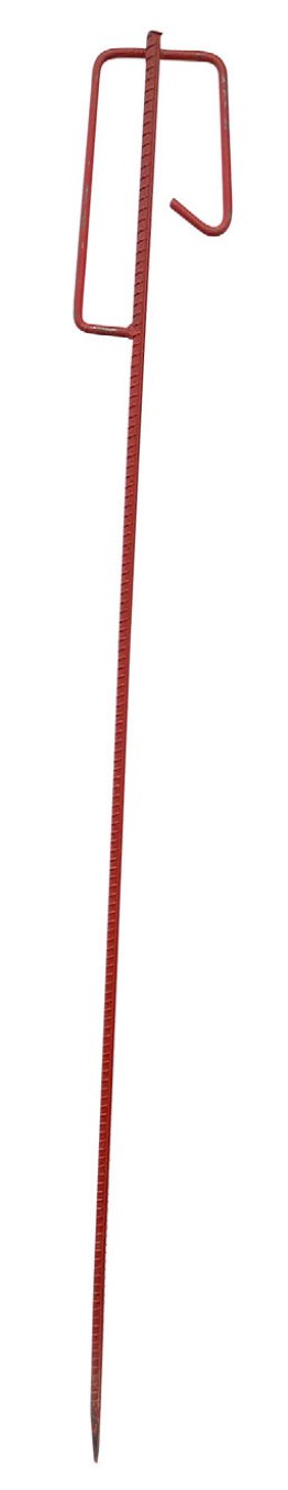 PIQUET METAL POUR BARRIERE CHANTIER RED