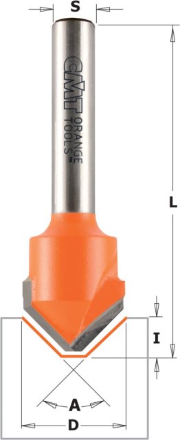 FRAISE EN V 90° N.915 Q8 18MM