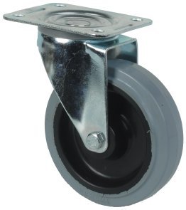 ROUL.CAOUT GRISE PIVOT 80X34 CHARGE 100 KG