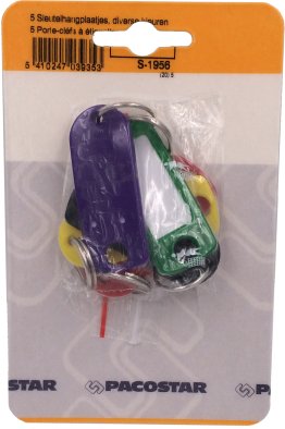 PORTE ETIQUETTE ANNEAU 5PCE ASSORTIMENT